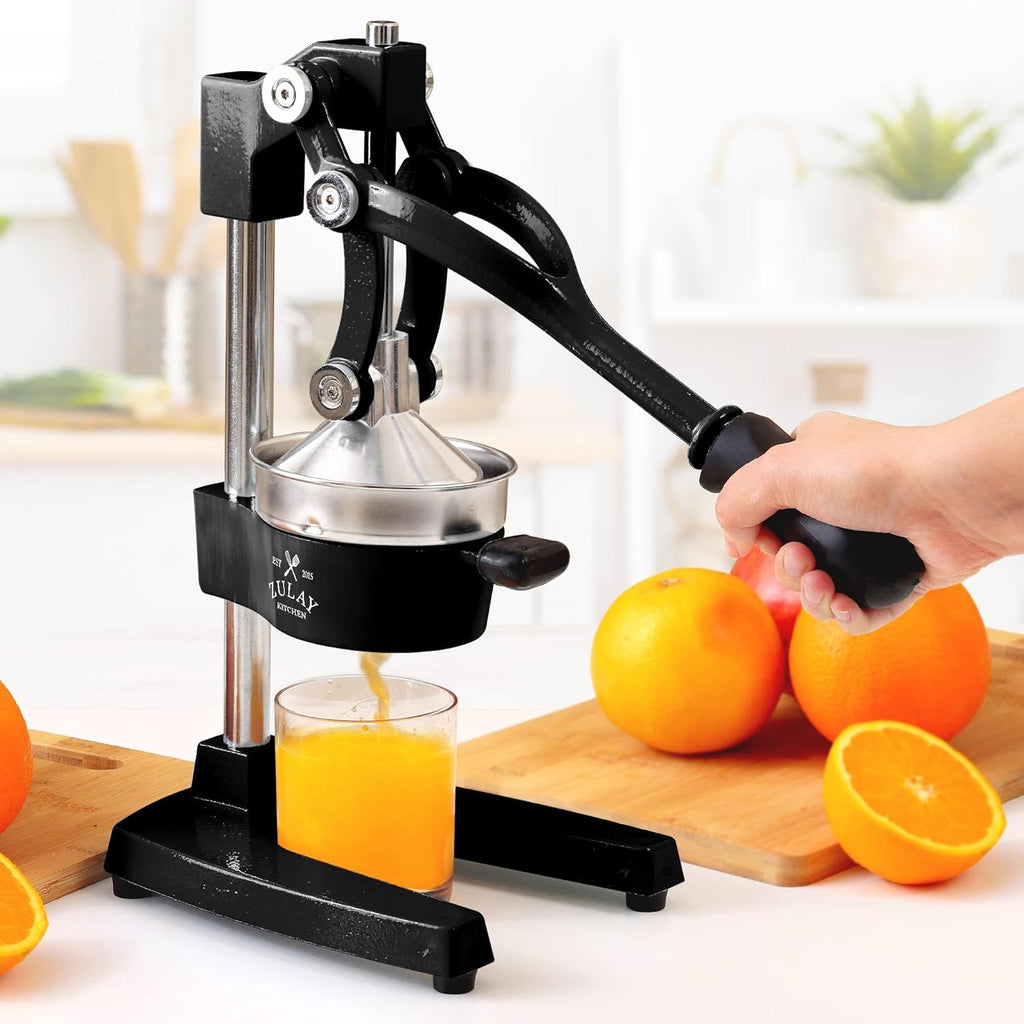 Cast-Iron Orange Juice Squeezer - Easy-to-Clean, Heavy-Duty, Professional Citrus Juicer