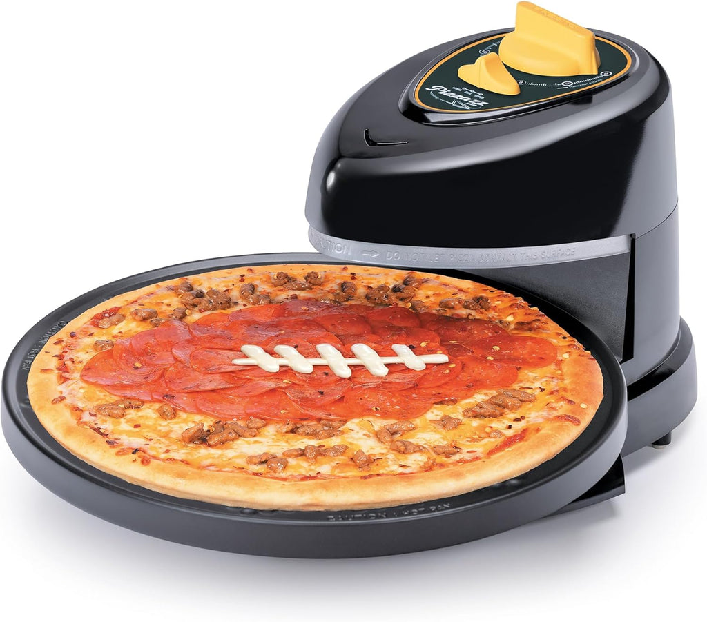 Pizza Plus Rotating Oven - 12-Inch, Countertop Pizza Oven, Nonstick Tray, Top and Bottom Heating Elements, Easy to Clean