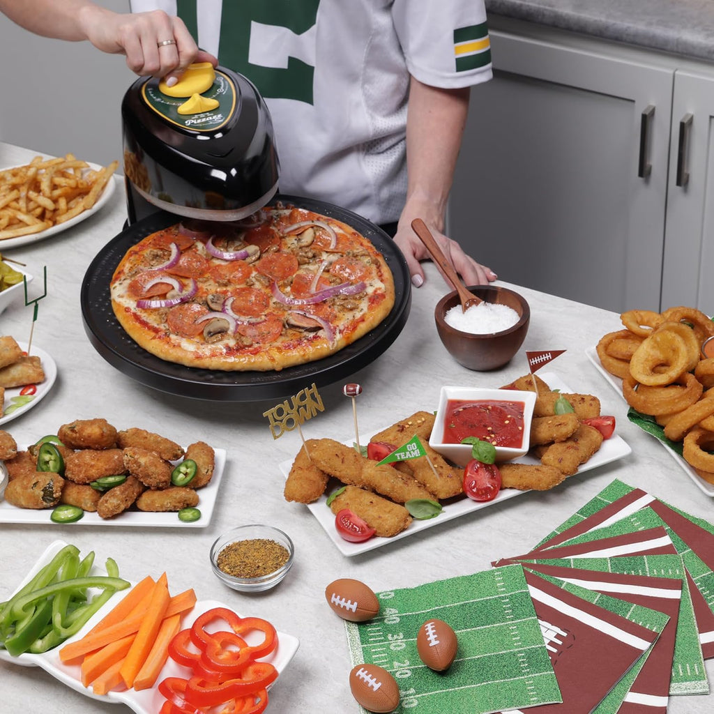 Pizza Plus Rotating Oven - 12-Inch, Countertop Pizza Oven, Nonstick Tray, Top and Bottom Heating Elements, Easy to Clean