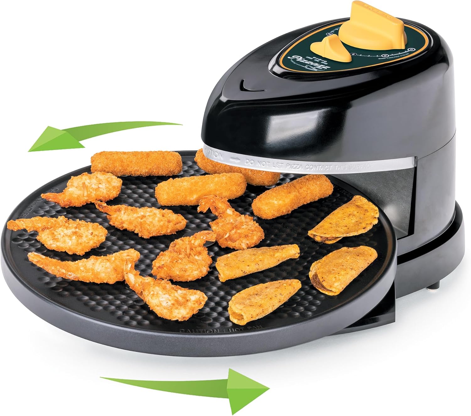 Pizza Plus Rotating Oven - 12-Inch, Countertop Pizza Oven, Nonstick Tray, Top and Bottom Heating Elements, Easy to Clean