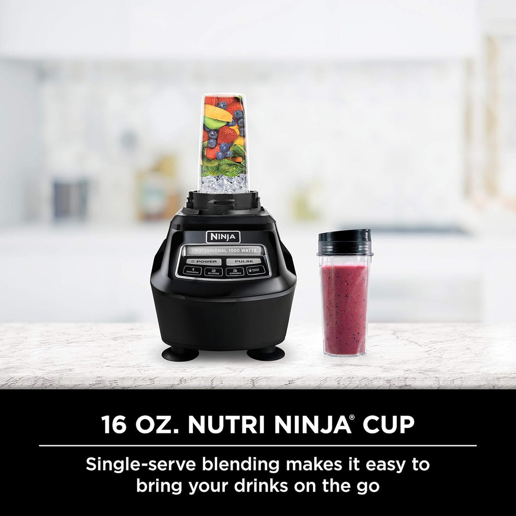 Ninja Mega Kitchen System, 1500W, 72 oz. Full-Size Blender & 8-Cup Food Processor with (2) 16 oz. To-Go Cups, Total Crushing Technology - Smoothies, Ice Crushing, Purees, Dough & More